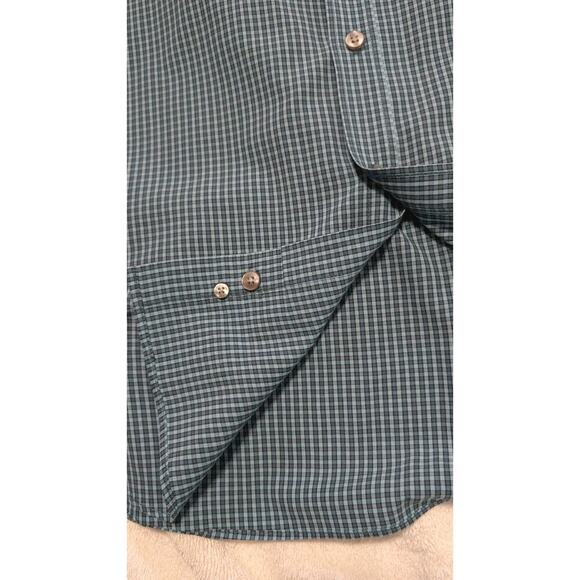 Van Heusen Men's Dress Shirt Short Sleeve Blue Mini Plaid XXL 18 18.5 - Picture 6 of 8